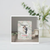 Wedding Invite, Minimalist Design, Bride and Groom Kaart (Staand voorkant)