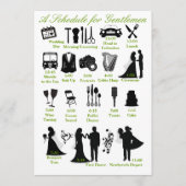 Wedding Itenerary Schedule of Groomsmen Programma (Voorkant)