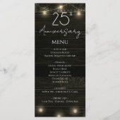 Wedding Jubileum 25th Rustic Wood and Lights Menu (Voorkant)