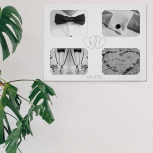 Wedding Jubileum 4 Photo Collage Memory Poster