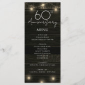 Wedding Jubileum 60e rustieke hout en verlichting Menu (Voorkant)