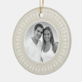 Wedding Jubileum Foto Lijst Keramisch Ornament (Links)