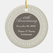 Wedding Jubileum Foto Lijst Keramisch Ornament (Achterkant)