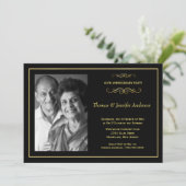 Wedding Jubileum Foto-uitnodigingen - 60th Kaart (Staand voorkant)