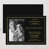 Wedding Jubileum Foto-uitnodigingen - 60th Kaart (Voorkant / Achterkant)