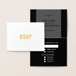 Wedding Jubileum RSVP Response Kaart