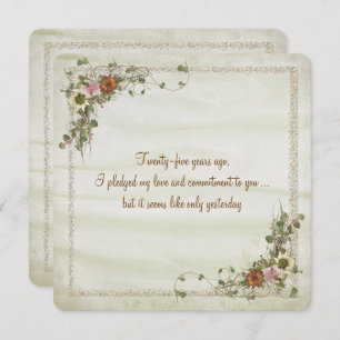 Wedding Jubileum Vow Renewal Kaart