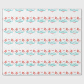 Wedding Just Marriott Two Birds Colourful Gift Ide Cadeaupapier (Vlak)