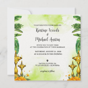 Wedding Kaart Water Color Invitation