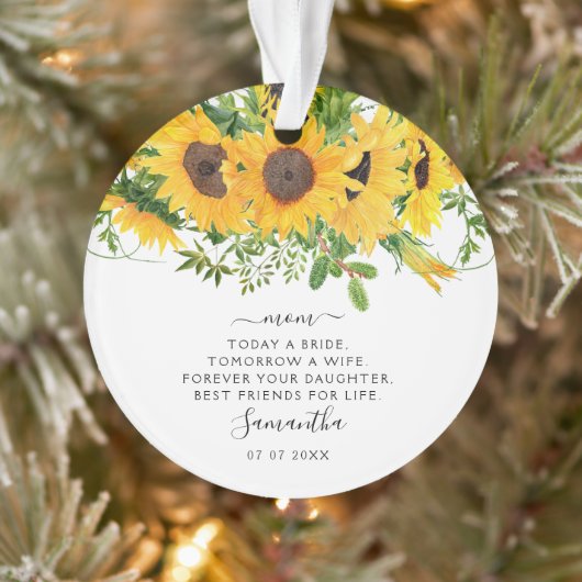 Wedding Keepasmoeder van de Bride Floral foto Ornament (Boom)