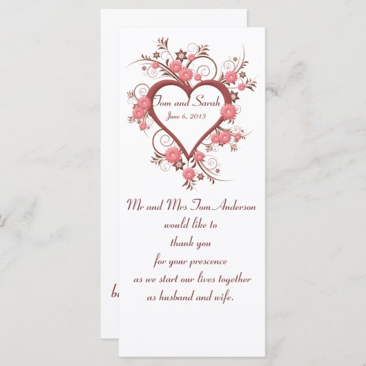 Wedding Keepomwille Favor, Fancy Lijst van het har (Voorkant / Achterkant)