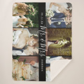 Wedding Keepomwille Mr en Mrs. 6 Foto Collage Sherpa Deken (Voorkant)