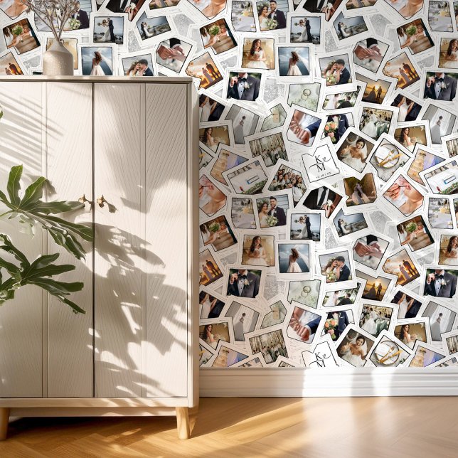 Wedding Keepsake 30 Photo Collage Wit ID1065 Behang (Creator heeft geüpload)