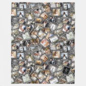 Wedding Keepsake 31 Photo Collage Black ID1065 FLE Fleece Deken (Voorkant)