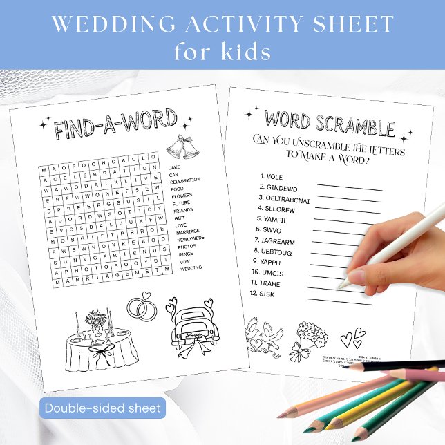 Wedding Kinder woordspelletjes activiteitenblad (Creator heeft geüpload)