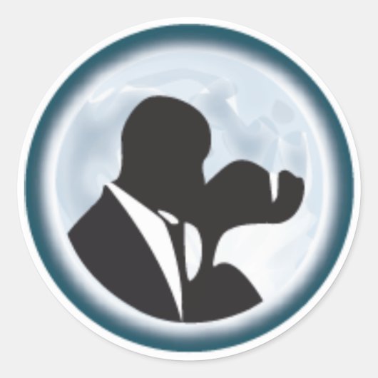 Wedding Kiss Ronde Sticker (Voorkant)