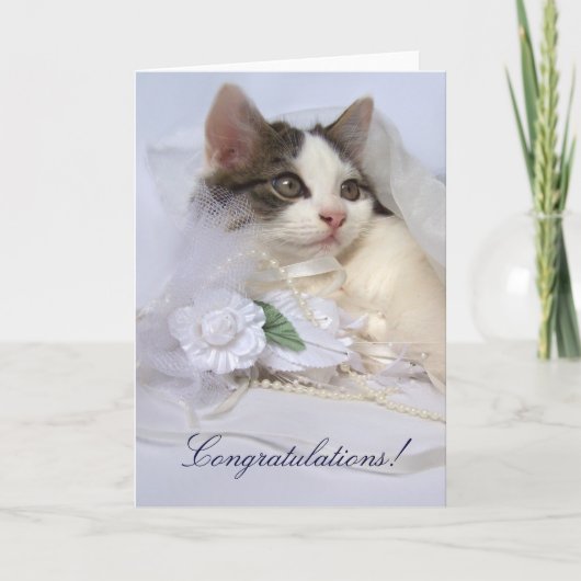 Wedding Kitten Kaart (Voorkant)