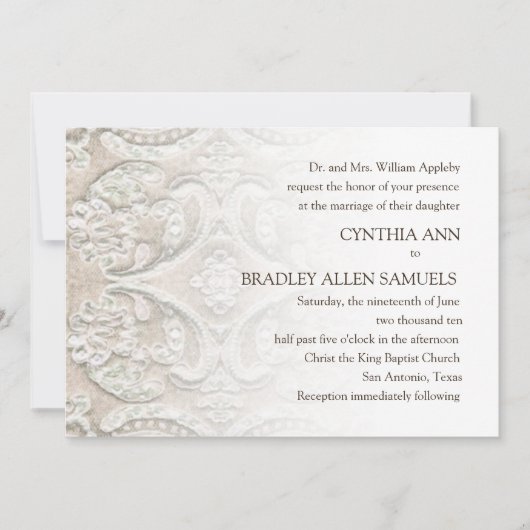 Wedding Lace Kaart (Voorkant)