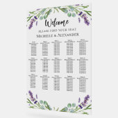 Wedding lavender 15 tables seating chart acryl bord (Hoek)