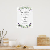 Wedding lavender eucalyptus greenery welcome poster (Keuken)