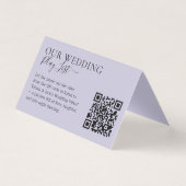 Wedding Lavender Lilac QR Code Playlist (Front)