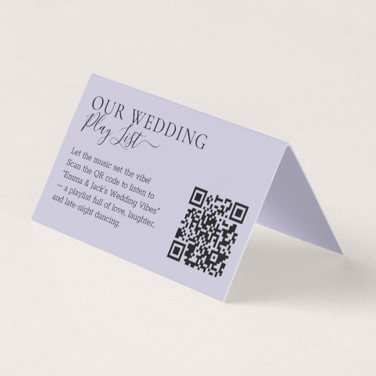 Wedding Lavender Lilac QR Code Playlist (Front)