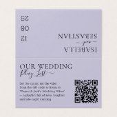 Wedding Lavender Lilac QR Code Playlist (Outside Unfolded)
