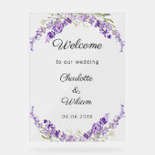 Wedding lavender watercolored welcome (Recto)