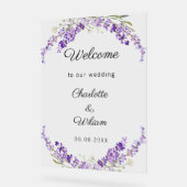 Wedding lavender watercolored welcome (Angle)