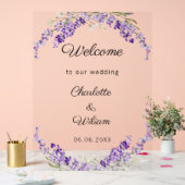 Wedding lavender watercolored welcome (Mariage)