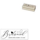 Wedding Love Heart Script Vrijgezellenfeest Rubberstempel (Gestempeld)