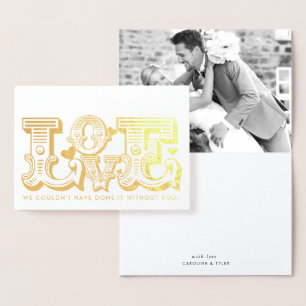 WEDDING LOVE nieuwe foto typografie Folie Kaarten