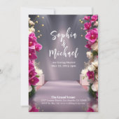 Wedding Magazine Hoesje Witte Rozen en Orchideeën Kaart (Voorkant)