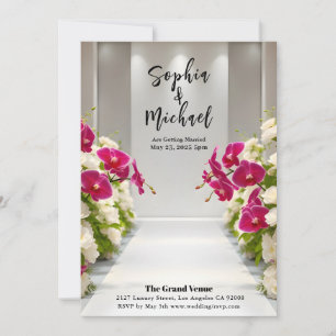 Wedding Magazine Hoesje Witte Rozen en Orchideeën Kaart