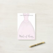 Wedding Maid of Eur Cute  Dress Custom Post-it® Notes (Op bureau)