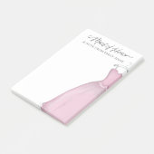 Wedding Maid of Honor Elegant  Dress Post-it® Notes (Schuin)