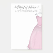 Wedding Maid of Honor Elegant  Dress Post-it® Notes (Voorkant)