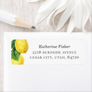 Wedding Mailing Sticker   Lemon Return-adres
