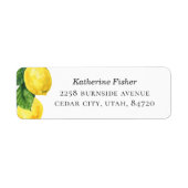 Wedding Mailing Sticker | Lemon Return-adres (Voorkant)