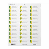 Wedding Mailing Sticker | Lemon Return-adres (Full Sheet)