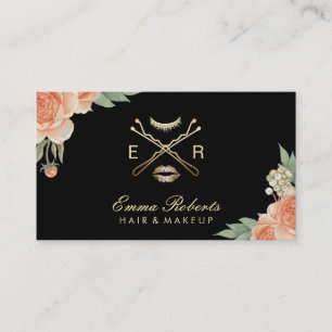 Wedding Makeup & Hair Stylist Salon  Floral Visitekaartje