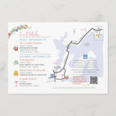 Wedding Map Enclosure Card - Custom Design Rebecca Informatiekaartje (Voorkant)