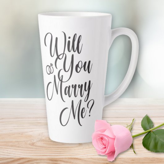 Wedding Marriage Elegant Script Proposal Latte Mok