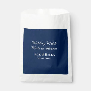 Wedding Match made in heaven bruiloft gunsten blau Bedankzakje