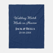 Wedding Match made in heaven bruiloft gunsten blau Fleece Deken (Voorkant)