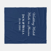 Wedding Match made in heaven bruiloft gunsten blau Fleece Deken (Voorkant (Horizontaal))