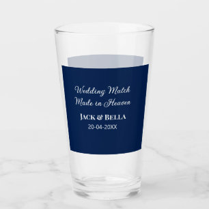 Wedding Match made in heaven bruiloft gunsten blau Glas