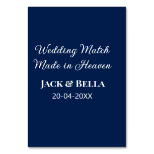 Wedding Match made in heaven bruiloft gunsten blau Kaart