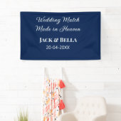 Wedding Match made in heaven bruiloft gunsten blau Spandoek (Insitu)