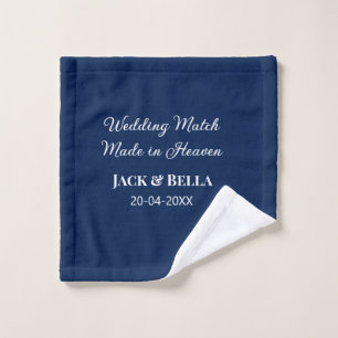 Wedding Match made in heaven bruiloft gunsten blau Washandje